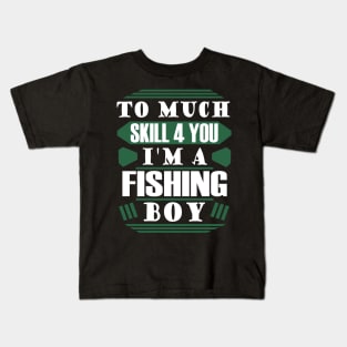 Fishing Boys Hobby Men Fishing Hooks Kids T-Shirt